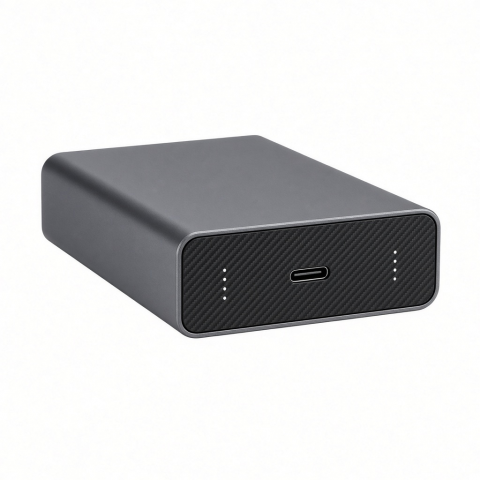 NVMe SSD Enclosure, USB4, Aluminum, Black, USB-C Port