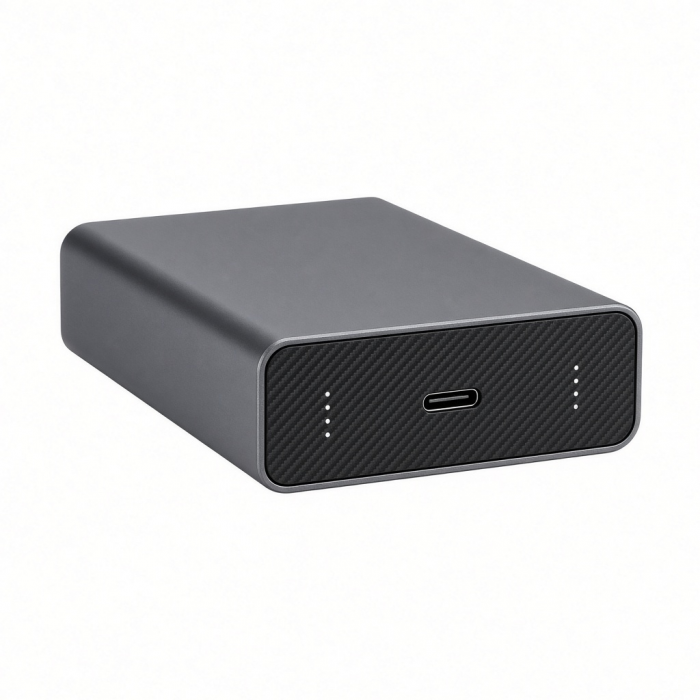 NVMe SSD Enclosure, USB4, Aluminum, Black, USB-C Port