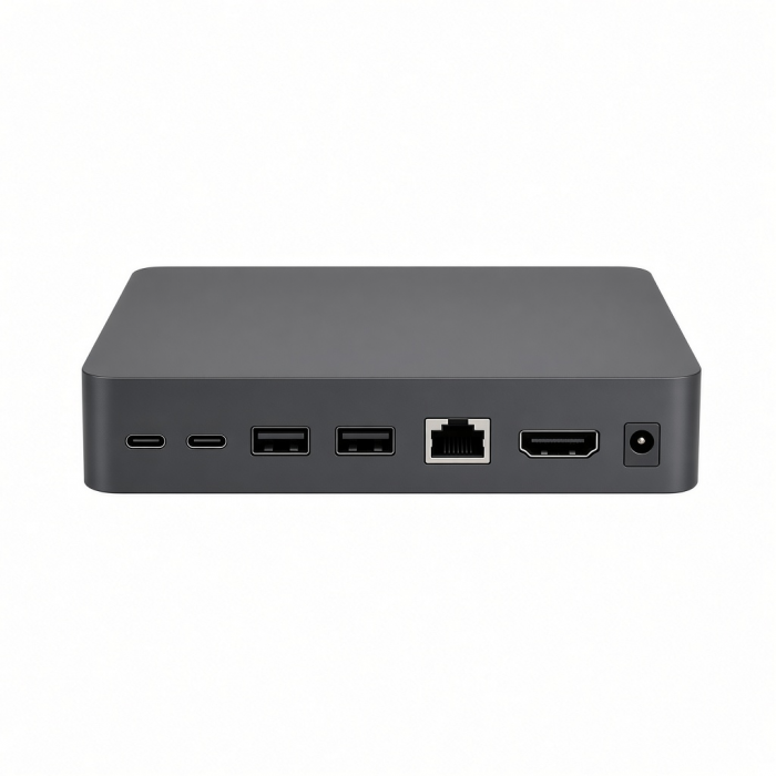 USB-C Multimedia Docking Station, Aluminum, Dual HDMI, USB-A and Audio Ports