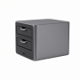 Desktop Storage Organizer with Two Drawers, Charcoal Gray