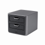 Desktop Storage Organizer with Two Drawers, Charcoal Gray