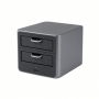Desktop Storage Organizer with Two Drawers, Charcoal Gray