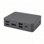 Triple 4K Display Docking Station, USB-C, HDMI, DisplayPort, Black