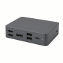 Triple 4K Display Docking Station, USB-C, HDMI, DisplayPort, Black
