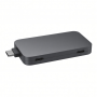 Dual USB-C Hub, Aluminum Alloy, Space Gray, 2-Port Expansion