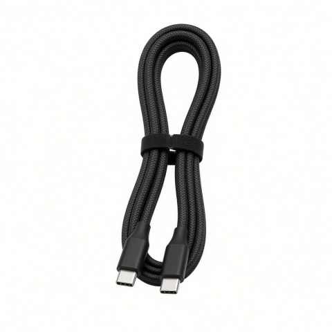 USB-C Data Cable, 1 Meter, Black Braided Cord