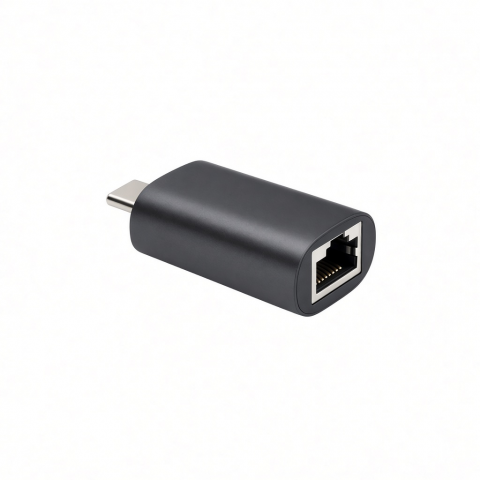 USB-C 2.5Gbps Ethernet Adapter, Black Compact Network Converter