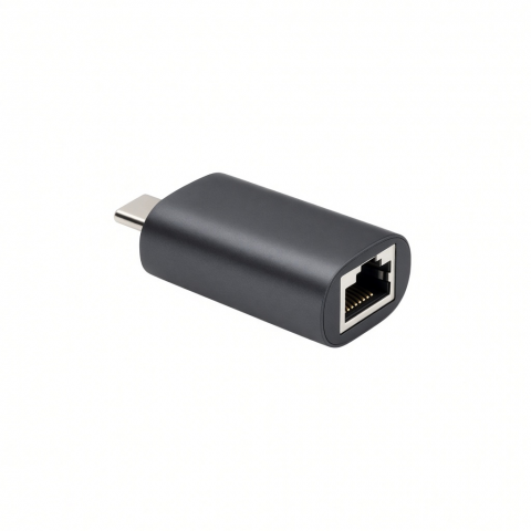 USB-C 2.5Gbps Ethernet Adapter, Black Compact Network Converter