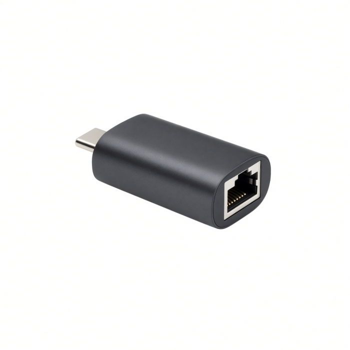 USB-C 2.5Gbps Ethernet Adapter, Black Compact Network Converter