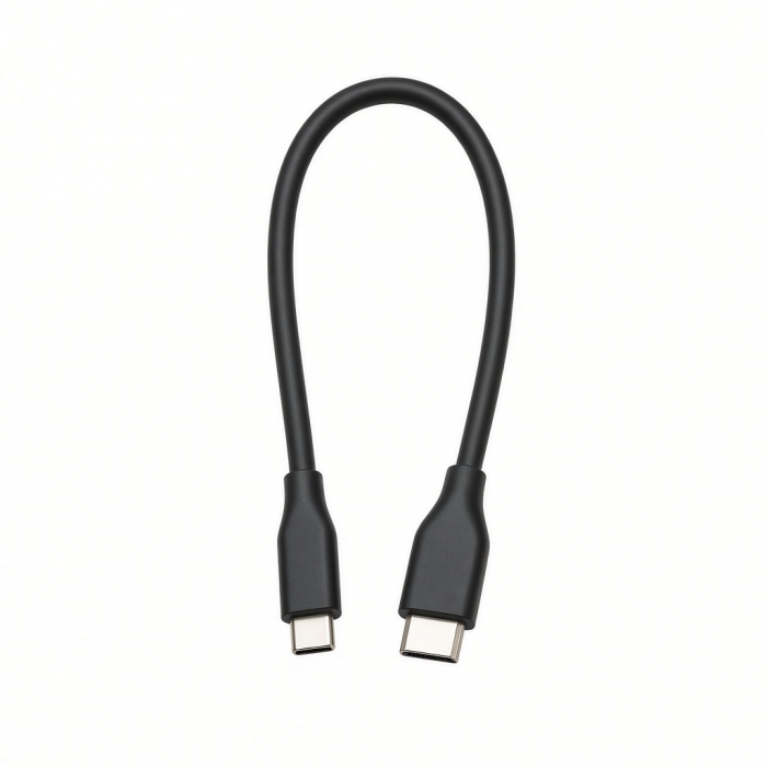 USB-C to USB-C Cable, Black, Short Length