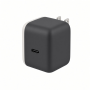 2-in-1 USB-C Wall Charger, Dual-Sided Ports, Magnetic Watch Charging Pad, Black and White
