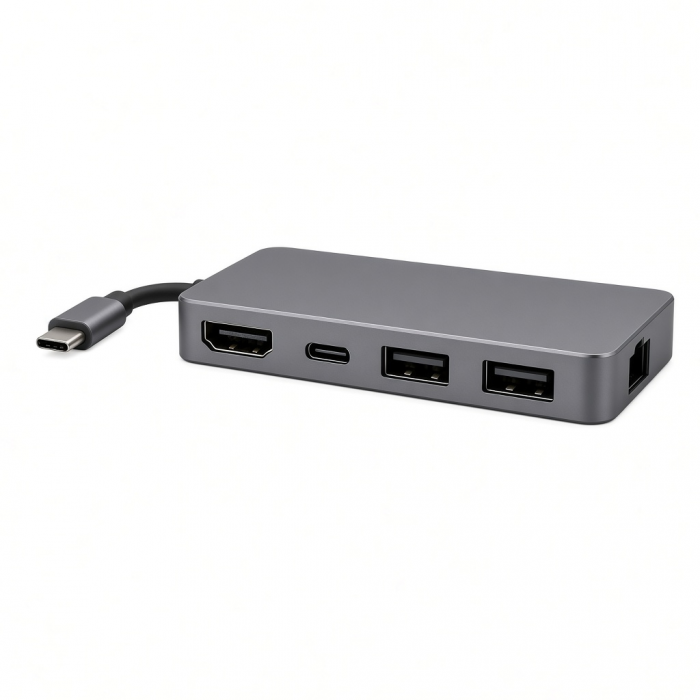 USB-C Multiport Adapter with 8K HDMI, Ethernet, USB-C and Dual USB-A Ports