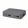 USB-C Docking Station, Gray Multiport Hub with USB-A, Ethernet and Audio Ports