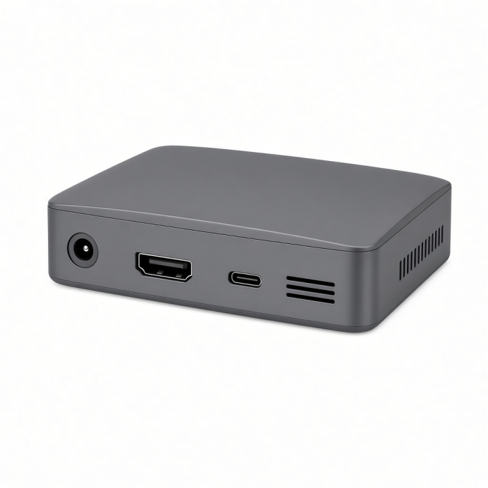 USB-C Docking Station, Gray Multiport Hub with USB-A, Ethernet and Audio Ports