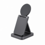 2-in-1 Foldable Wireless Charging Stand, Black Dual-Device Charging Station