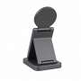 2-in-1 Foldable Wireless Charging Stand, Black Dual-Device Charging Station