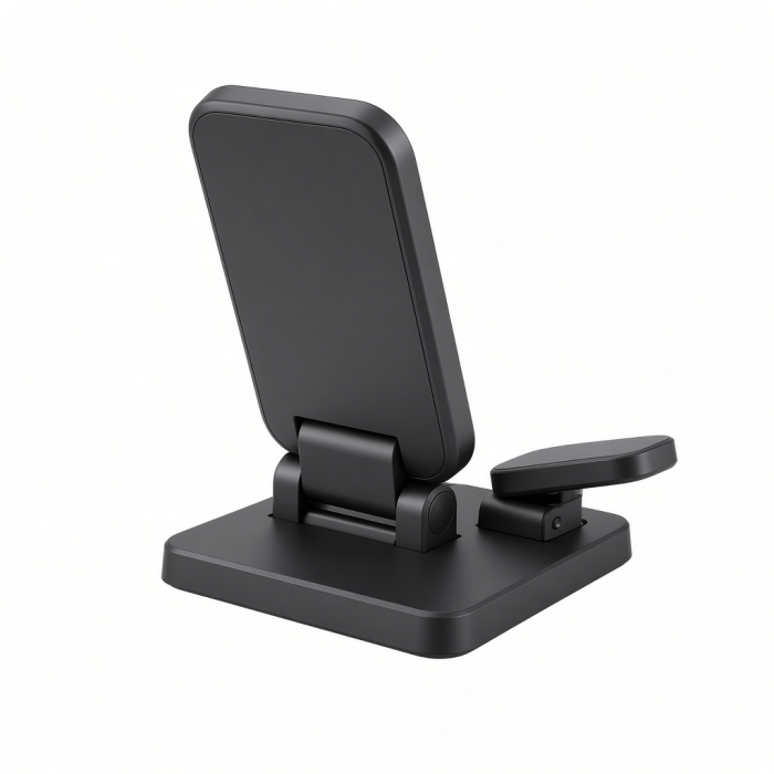 3-in-1 Foldable Wireless Charging Stand, Black Qi2 Charger Dock