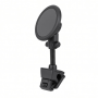 Magnetic Wireless Car Charger Mount, Black, Clip-On Base, Flexible Neck