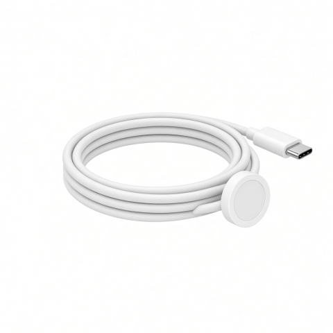 Magnetic Smartwatch Charging Cable, USB-C, White, Fast Charging
