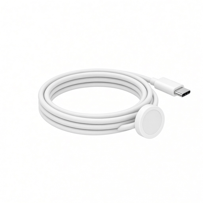 Magnetic Smartwatch Charging Cable, USB-C, White, Fast Charging
