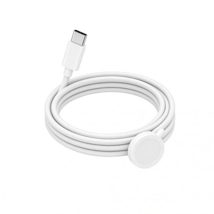 Magnetic Smartwatch Charging Cable, USB-C, White, Fast Charging