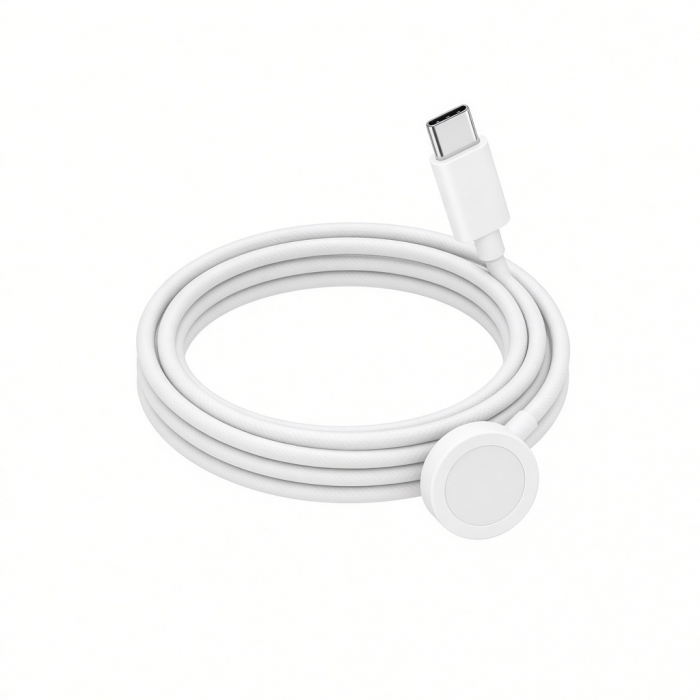 Magnetic Smartwatch Charging Cable, USB-C, White, Fast Charging