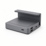 USB-C Monitor Stand Hub with Dual USB-A Ports, Gray Desktop Riser