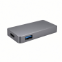 4-in-1 USB-C Multiport Adapter, 4K HDMI, USB-A, USB-C, Gray Slim Hub