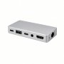7-in-1 USB-C Multiport Adapter with Ethernet, HDMI, USB-A, Audio, Silver Aluminum Hub