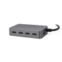4-Port USB-C Hub with Power Delivery, Gray Aluminum Housing