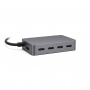 4-Port USB-C Hub with Power Delivery, Gray Aluminum Housing