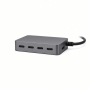 4-Port USB-C Hub with Power Delivery, Gray Aluminum Housing