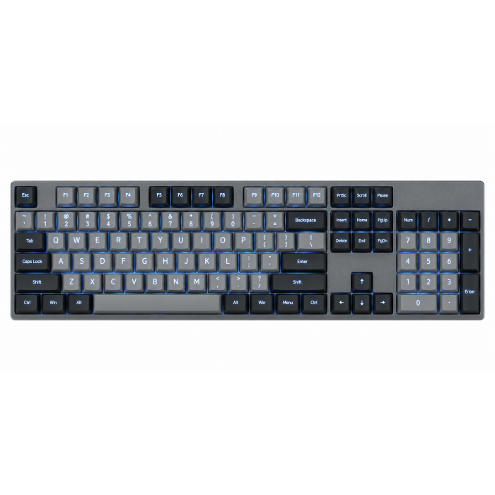 Slim Mechanical Bluetooth Keyboard, Gray, Backlit, Compact Layout