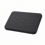 Three-Device Wireless Charging Pad, Black, Triple Charging Coils