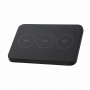 Three-Device Wireless Charging Pad, Black, Triple Charging Coils