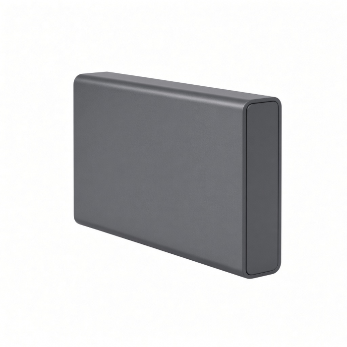 Mini NVMe SSD Enclosure, Compact Gray Aluminum Housing