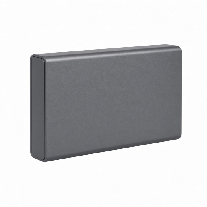 Mini NVMe SSD Enclosure, Compact Gray Aluminum Housing