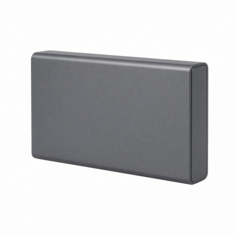 Mini NVMe SSD Enclosure, Compact Gray Aluminum Housing