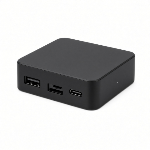 USB Hub, Black, USB-A, USB-C, SD Card Reader