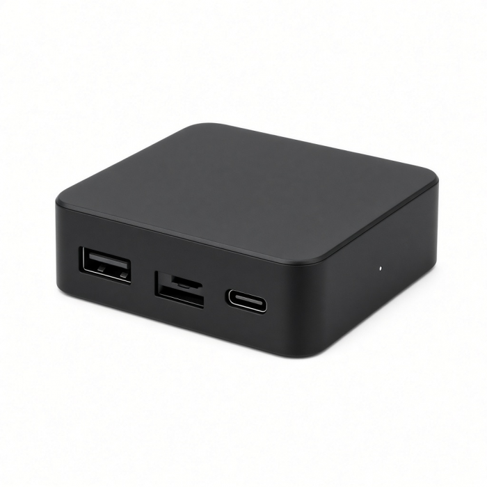 USB Hub, Black, USB-A, USB-C, SD Card Reader