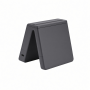 Desktop Computer Stand Hub with SSD Enclosure, USB Ports, Gray