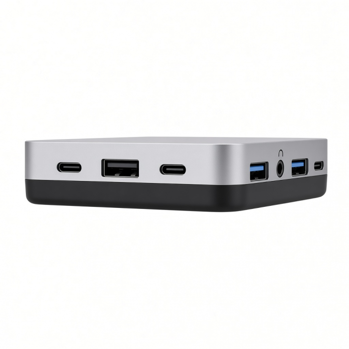 13-in-1 USB-C Multiport Adapter, Triple Display, Aluminum Alloy, Silver Black