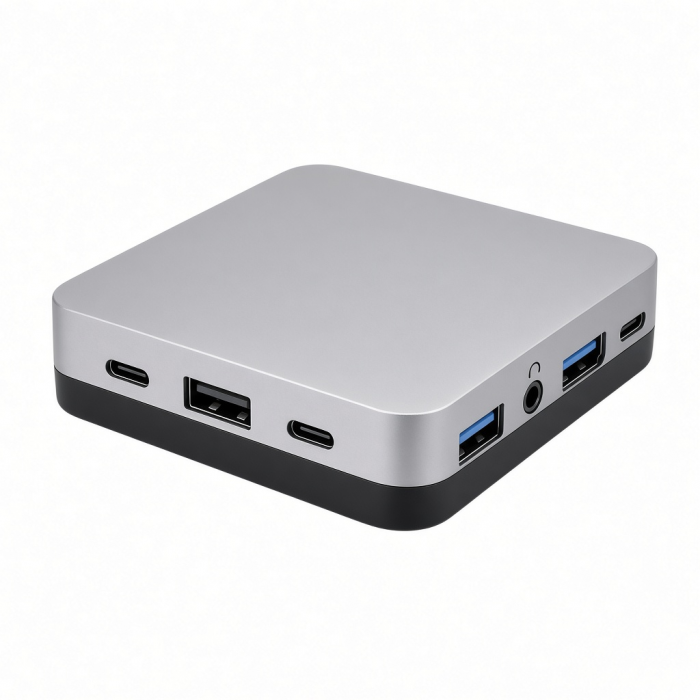13-in-1 USB-C Multiport Adapter, Triple Display, Aluminum Alloy, Silver Black