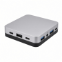 13-in-1 USB-C Multiport Adapter, Triple Display, Aluminum Alloy, Silver Black