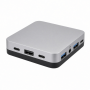 13-in-1 USB-C Multiport Adapter, Triple Display, Aluminum Alloy, Silver Black