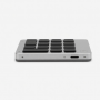 Aluminum Rechargeable Bluetooth Numeric Keypad, Slim Silver Compact Design