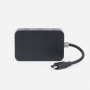 USB-C Hub with 4 USB-A Ports, SD and MicroSD Card Readers, Pass-Through Port, Black