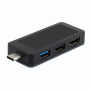 USB-C Hub, 3-in-1 USB 3.0 Adapter, Black, Three Ports