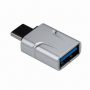 Aluminum USB-C to USB-A 3.0 Adapter, Silver, 1 Pack
