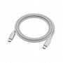 USB-C to USB-C Braided Cable, Gray, 1m, Data and Charging